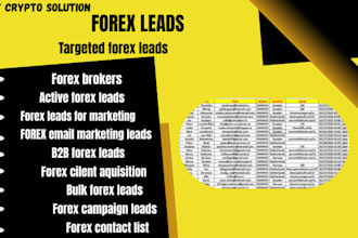 provide hot forex trader lists, crypto leads, MLM contacts, crypto email lists