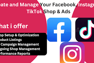 create and manage your facebook, instagram, tiktok shop and ads