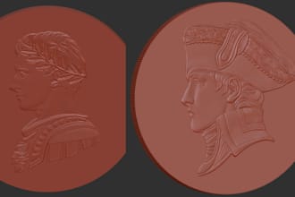 create 3d coin cnc design 3d medallion coin design zbrush stl file 3d printing