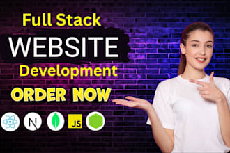 develop custom full stack websites with API integration backend development
