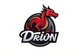 do red dragon mascot logo in sport team with business