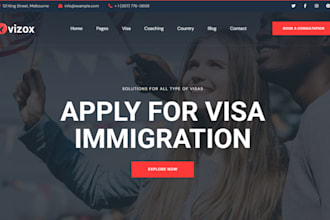 build immigration website visa application website consulting consultant website