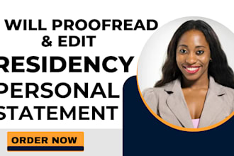 edit and proofread your personal statement for medical residency applications