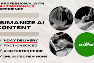 humanize, fact check your ai content and make it plagiarism free