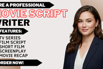 write screenplay feature film movie script tv series script editing treatment