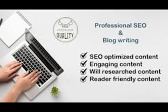write SEO blog post and plagiarism free articles