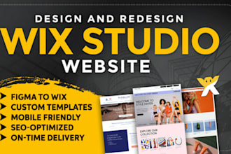 design redesign wix website develop wix landing page wix studio website