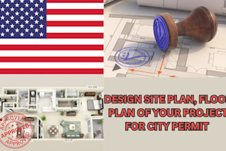 make site plan floor plan of your property for city permit