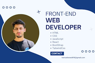 build modern web UI using HTML, CSS , bootstrap, and react