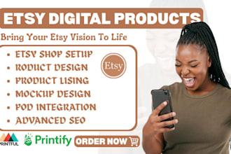 setup etsy digital products set up etsy shop, etsy digital planner etsy pod shop