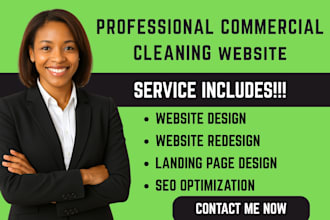 design commercial cleaning website, house cleaning website, or cleaning service
