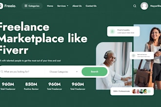 build a freelance marketplace website, portfolio website