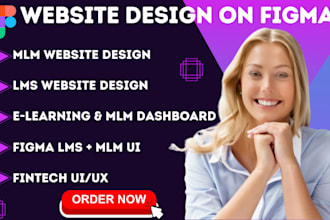 design modern educational lms website, ecommerce, fintech UI UX design in figma