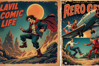 vintage comic vintage illustration retro comic vintage character vintage cover