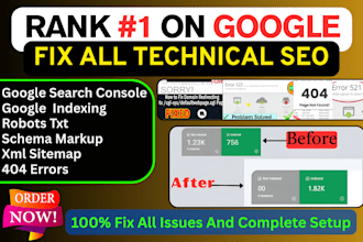 fix google search console indexing 404 error, xml sitemap, robots txt,onpage seo