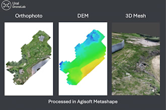 deliver high precision drone mapping, orthomosaic, dem, 3d models, point clouds