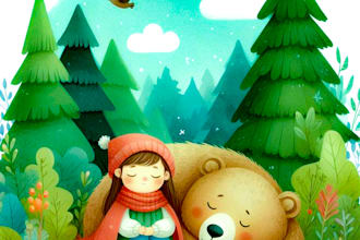 draw childrens story book illustration in whimsical style