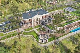 residential complex3d real estate building,landscape,3dfloor plan,vray rendering