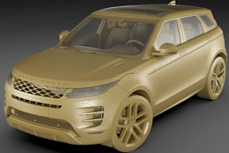 custom 3d car modeling, vehicle for 3d printing, gtav,fivem, car design for game
