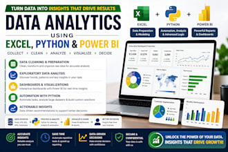 perform data analytics using excel, python, and power bi