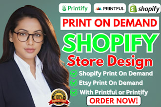 setup shopify etsy pod store with printful printify redesign shopify pod shop
