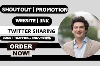 promote share website shoutout link  to 95m twitter fb,  yt pinterest audience