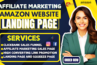 setup affiliate marketing amazon website sales funnel, clickbank link promotion