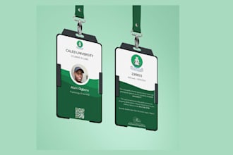 do creative student id card id badge name card design