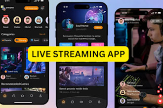 develop live streaming app music app music streaming app video streaming website