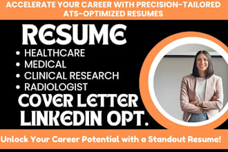 write a dynamic healthcare resume for clinical research optometrist  doctor CV