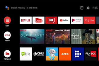 build iptv app, live channel tv, vod app, ott platform with subscription plan