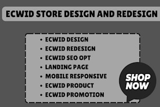 design setup and redesign ecwid ecommerce store ekm shirt 4shop