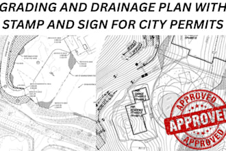 draw civil engineer grading, erosion control, stormwater and drainage plans