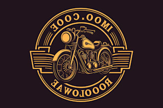 do motorcycle vintage design for tshirt or logo