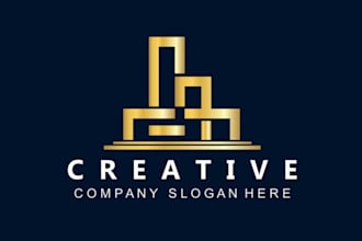 create roofing construction business logo