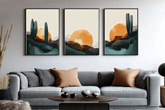 design printable abstract wall art posters