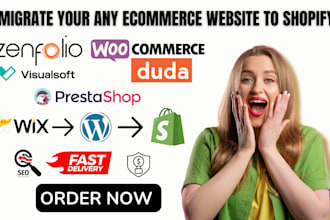 migrate wix woocommerce wordpress visualsoft prestashop zenfolio duda to shopify