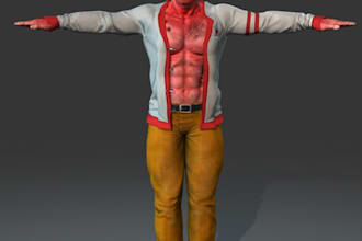 detailed 3d character modeling for animation, games, printing, texture, ue5 rig