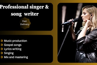 be your female gospel singer and songwriter