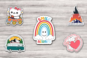create cute custom sticker designs