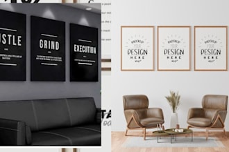 do digital wall art mockups for your etsy stores or listing images designs