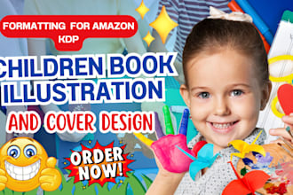 illustrate children book illustration, colourful children bible verse story book