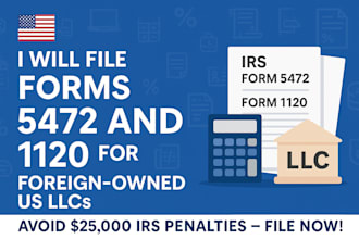 file forms 5472 and 1120 for foreign owned US llcs
