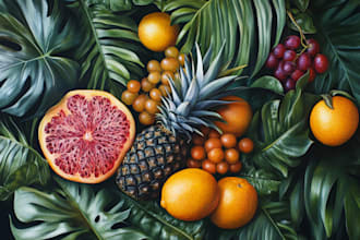 draw realistic plants, vegetables, fruits