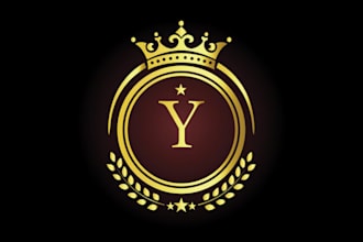 design luxury crown, jewelry, lawyer minimalist logo