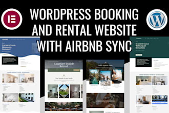 make apartment booking, rental wordpress website with airbnb calender sync