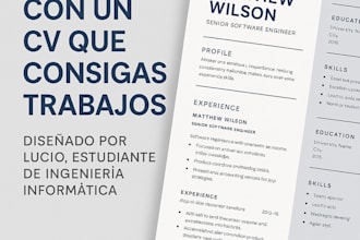 design a professional and modern resume or CV that gets you hired