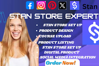 do stan store setup etsy store design course upload stan shop marketing stan seo