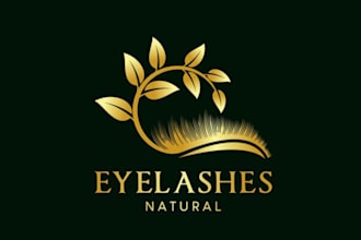 do eyelash logo, makeup and hair extension design