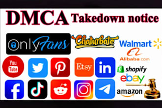 send dmca takedown notice remove copyright infringement google,fb,reddit,ig,yt,x